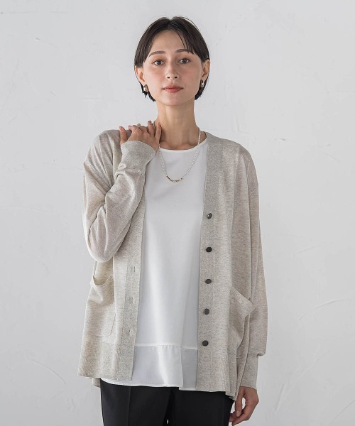 la.f…(ラエフ)の「SARIカーディガン(カーディガン/ボレロ・レディース・グリーン/ピンク/ベージュ・9号)」の4枚目の写真