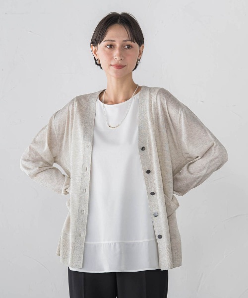 la.f…(ラエフ)の「SARIカーディガン(カーディガン/ボレロ・レディース・グリーン/ピンク/ベージュ・9号)」の6枚目の写真