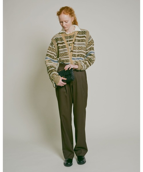 THE SHINZONE（ザ　シンゾーン）の「WASHABLE WOOL CHRYSLER PANTS 26AMSPA09（その他パンツ・レディース・ネイビー/ブラウン・36inch/34inch/32inch/30inch）」の4枚目の写真