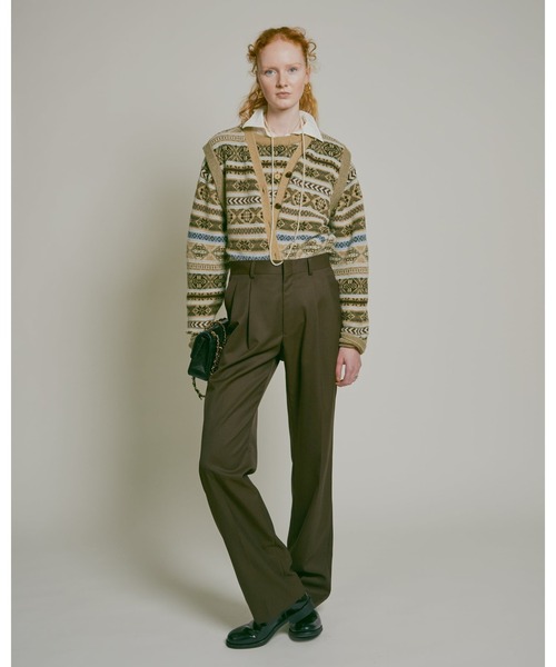 THE SHINZONE（ザ　シンゾーン）の「WASHABLE WOOL CHRYSLER PANTS 26AMSPA09（その他パンツ・レディース・ネイビー/ブラウン・36inch/34inch/32inch/30inch）」の3枚目の写真