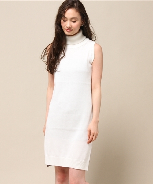 LOVELESS WOMENS（ラブレス　ウィメンズ）の「【LOVELESS】WOMENS オフタートルノースリーブニット（ニット/セーター・レディース・ホワイト/ベージュ/ネイビー・36/34）」の20枚目の写真