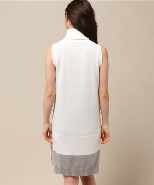 LOVELESS WOMENS（ラブレス　ウィメンズ）の「【LOVELESS】WOMENS オフタートルノースリーブニット（ニット/セーター・レディース・ホワイト/ベージュ/ネイビー・36/34）」の6枚目の写真