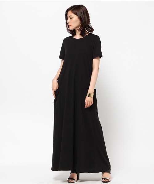 MOUSSY（マウジー）の「LONG FLARE CUT OP（ワンピース・レディース・ベージュ/ブラック/ホワイト・FREE）」の13枚目の写真