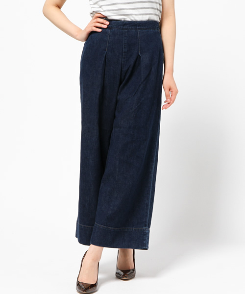 Spick & Span（スピックアンドスパン）の「10ozデニムクロップバギーパンツ◆（その他パンツ・レディース・ホワイト/ブルー・38/36/40）」の7枚目の写真