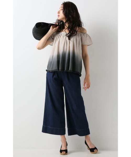 Spick & Span（スピックアンドスパン）の「10ozデニムクロップバギーパンツ◆（その他パンツ・レディース・ホワイト/ブルー・38/36/40）」の9枚目の写真