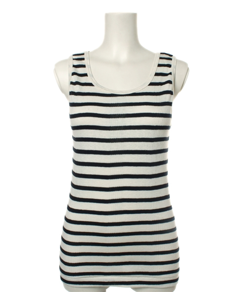 SHIPS for women（シップスフォーウィメン）の「miller:ボーダー タンクトップ（タンクトップ・レディース・ナチュラル/ブラック/ブラウン/グリーン/レンガ/ライトグレー/レッド/ライトブルー/オフホワイト・ONE SIZE）」の5枚目の写真