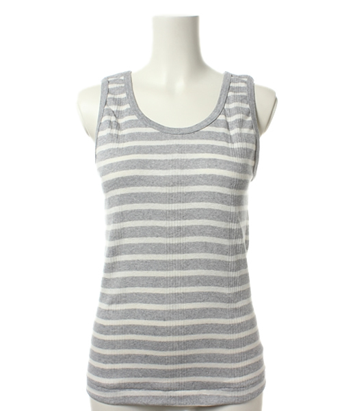 SHIPS for women（シップスフォーウィメン）の「miller:ボーダー タンクトップ（タンクトップ・レディース・ナチュラル/ブラック/ブラウン/グリーン/レンガ/ライトグレー/レッド/ライトブルー/オフホワイト・ONE SIZE）」の3枚目の写真