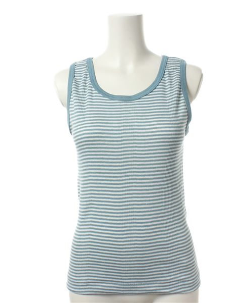 SHIPS for women（シップスフォーウィメン）の「miller:ボーダー タンクトップ（タンクトップ・レディース・ナチュラル/ブラック/ブラウン/グリーン/レンガ/ライトグレー/レッド/ライトブルー/オフホワイト・ONE SIZE）」の7枚目の写真