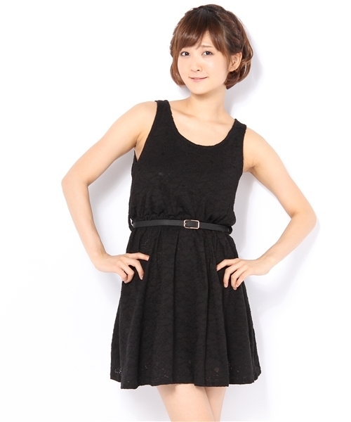 Chico（チコ）の「レースタンクOP（ワンピース・レディース・ホワイト/ワイン/ブラック・FREE）」の2枚目の写真