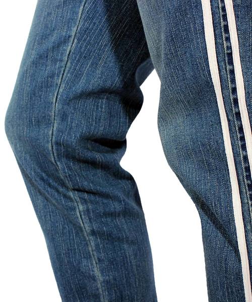 8(eight)(エイト)の「ライン入り スキニーデニム ジーンズ ジョガーパンツ (デニムパンツ・メンズ・サックスブルー/ブルー・MEDIUM/LARGE)」の14枚目の写真
