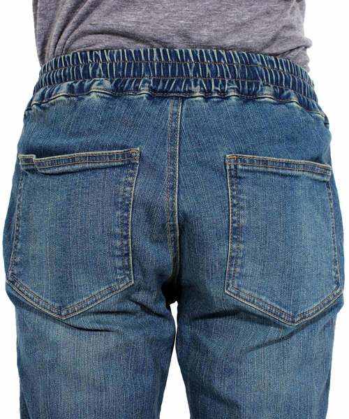 8(eight)(エイト)の「ライン入り スキニーデニム ジーンズ ジョガーパンツ (デニムパンツ・メンズ・サックスブルー/ブルー・MEDIUM/LARGE)」の12枚目の写真