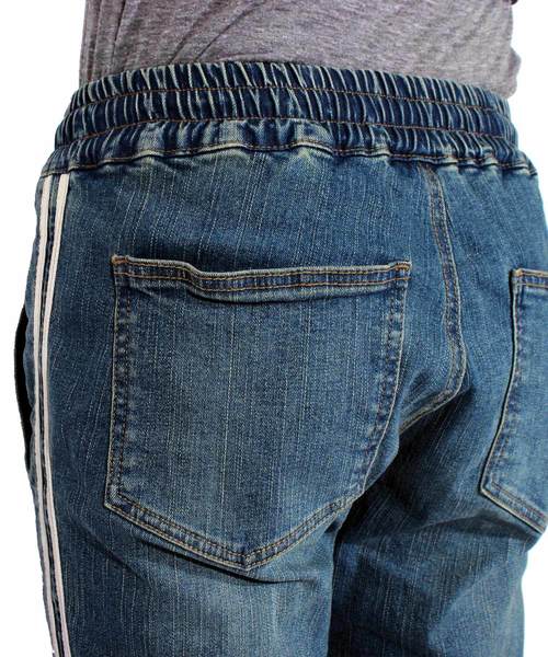 8(eight)(エイト)の「ライン入り スキニーデニム ジーンズ ジョガーパンツ (デニムパンツ・メンズ・サックスブルー/ブルー・MEDIUM/LARGE)」の15枚目の写真