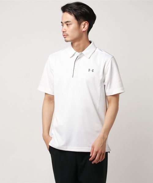 ☆新品　アンダーアーマー 半袖ポロシャツ　ホワイト　ＭＤ☆ UNDER ARMOUR アンダーアーマー ポロシャツ 半袖 メンズ UNDERARMOUR