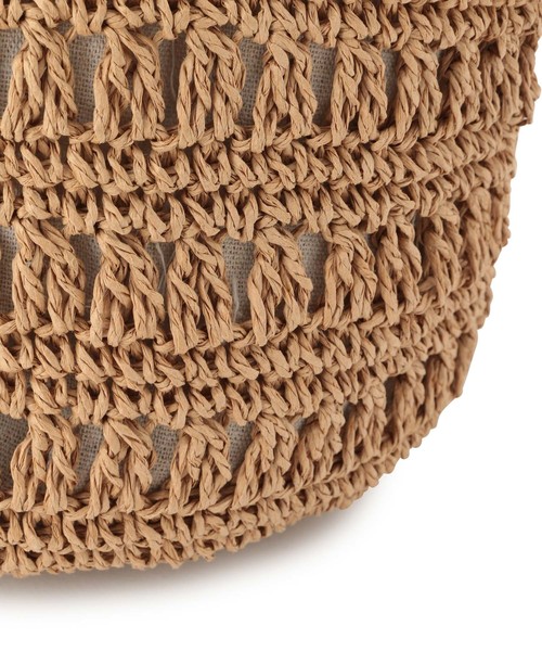 ROPE' PICNIC（ロペピクニック）の「透かしライナー巾着ペーパートートバッグ（かごバッグ・レディース・ライトグレー/ブラウン/ホワイト系その他6・FREE）」の7枚目の写真