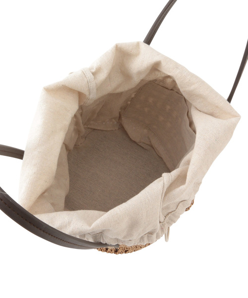 ROPE' PICNIC（ロペピクニック）の「透かしライナー巾着ペーパートートバッグ（かごバッグ・レディース・ライトグレー/ブラウン/ホワイト系その他6・FREE）」の8枚目の写真