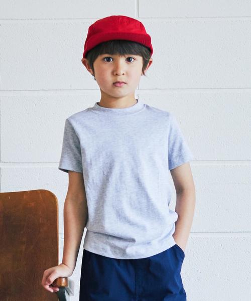 HANES（ヘインズ）の「【キッズ】〔別注〕Hanes（ヘインズ）BEEFY 2P Tシャツ（Tシャツ/カットソー・キッズ・オリーブ/ネイビー/ブラック・110cm/100cm/130cm/120cm）」の4枚目の写真