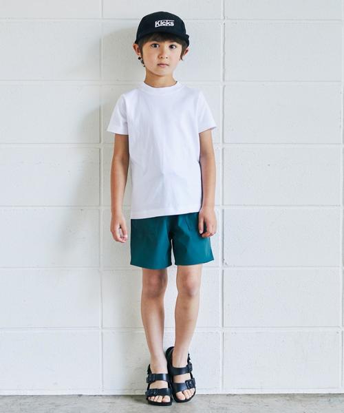 HANES（ヘインズ）の「【キッズ】〔別注〕Hanes（ヘインズ）BEEFY 2P Tシャツ（Tシャツ/カットソー・キッズ・オリーブ/ネイビー/ブラック・110cm/100cm/130cm/120cm）」の8枚目の写真