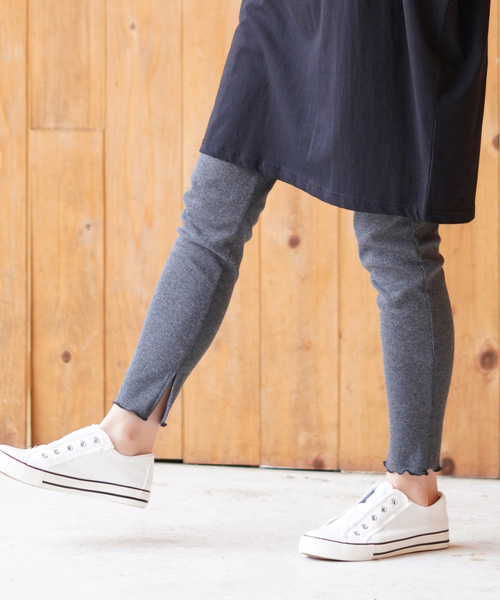 rps（アールピーエス）の「スリットヘムテレコレギンス（レギンス/スパッツ・レディース・チャコールグレー/ブラック/杢グレー/アイボリー・M）」の4枚目の写真