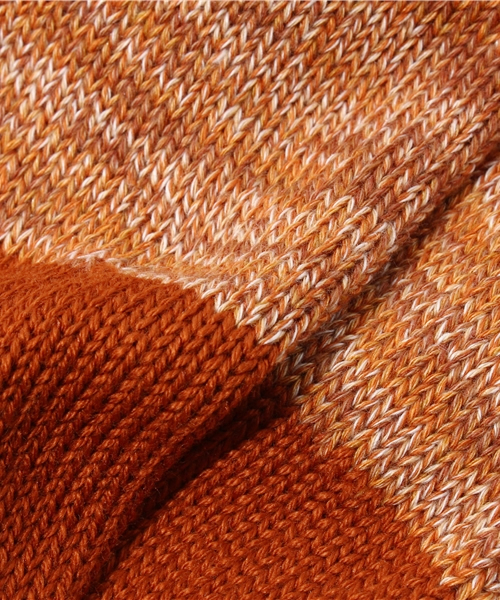 Denime(ドゥニーム)の「パネルMIXクルーソックス(ソックス/靴下・メンズ・ブラウン/ネイビー/オレンジ/ワイン・FREE)」の7枚目の写真