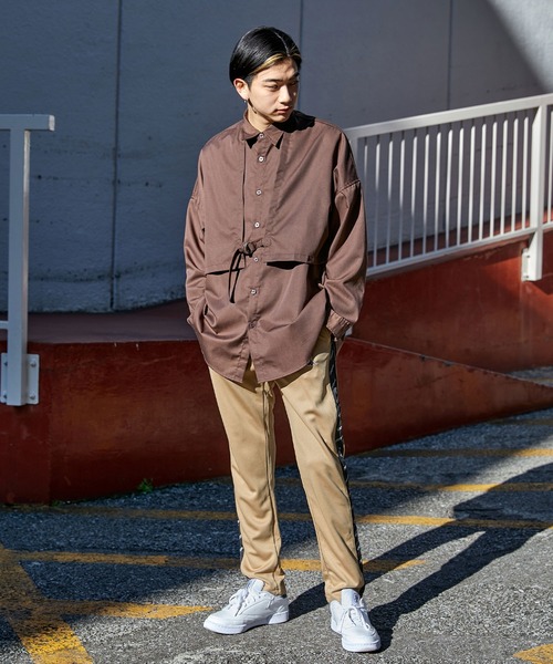 Kappa ロゴ入りベージュパンツ ▽WEB限定 Kappa/カッパ 別注 サイドラインパンツ/トラック