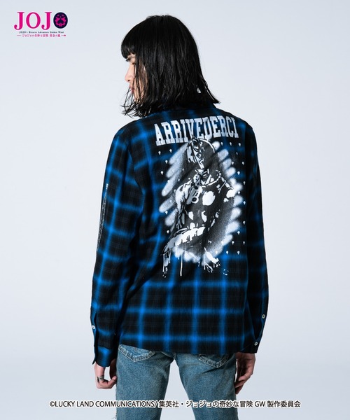 glamb(グラム)の「Bruno Bucciarati’s stand SH / ブローノ・ブチャラティズスタンドシャツ【ジョジョの奇妙な冒険コラボレーションアイテム】(シャツ/ブラウス・メンズ・ブラック/レッド/ブルー・1/2/0/4/3)」の2枚目の写真