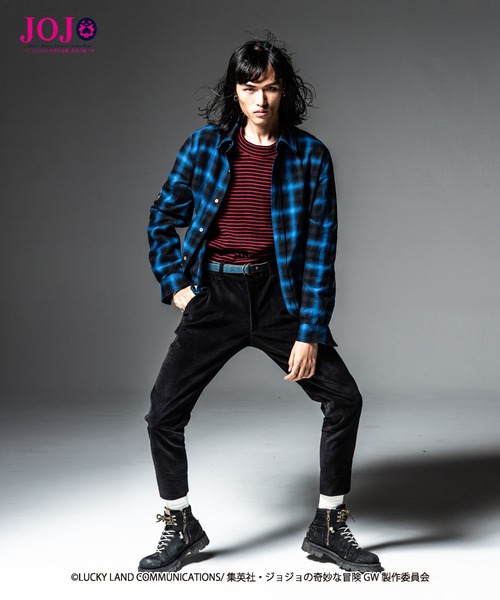 glamb(グラム)の「Bruno Bucciarati’s stand SH / ブローノ・ブチャラティズスタンドシャツ【ジョジョの奇妙な冒険コラボレーションアイテム】(シャツ/ブラウス・メンズ・ブラック/レッド/ブルー・1/2/0/4/3)」の21枚目の写真