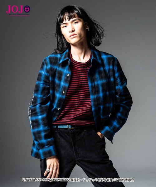 glamb(グラム)の「Bruno Bucciarati’s stand SH / ブローノ・ブチャラティズスタンドシャツ【ジョジョの奇妙な冒険コラボレーションアイテム】(シャツ/ブラウス・メンズ・ブラック/レッド/ブルー・1/2/0/4/3)」の18枚目の写真