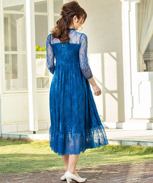 ドレス マタニティ 総レースミディドレス SweetMommy（スウィート  