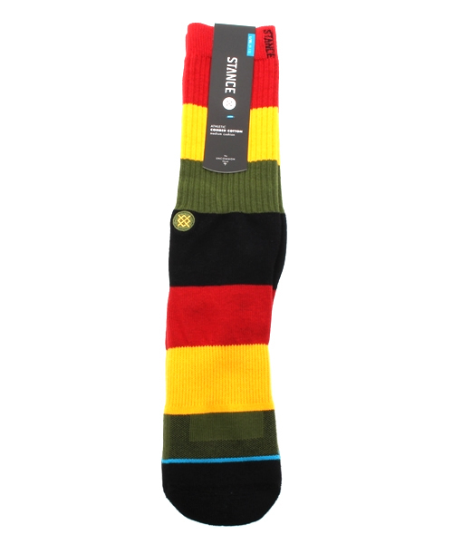 STANCE（スタンス）の「スタンスソックス ラスタ ボーダー STANCE MAYTAL（ソックス/靴下・メンズ・イエロー・27cm）」の2枚目の写真