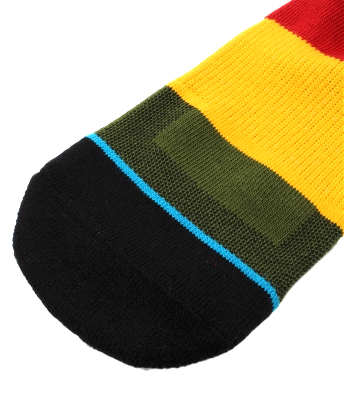 STANCE（スタンス）の「スタンスソックス ラスタ ボーダー STANCE MAYTAL（ソックス/靴下・メンズ・イエロー・27cm）」の3枚目の写真