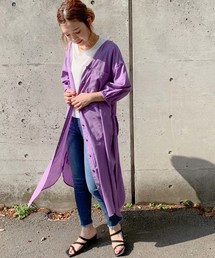 DISCOAT | キュームコアVネック前開きワンピース(ワンピース)