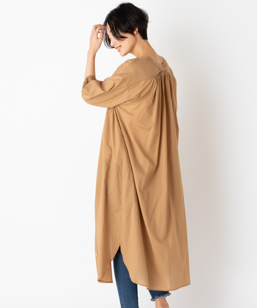 DISCOAT（ディスコート）の「キュームコアVネック前開きワンピース（ワンピース・レディース・ネイビー/オフホワイト/サンドベージュ/バイオレット・FREE）」の20枚目の写真