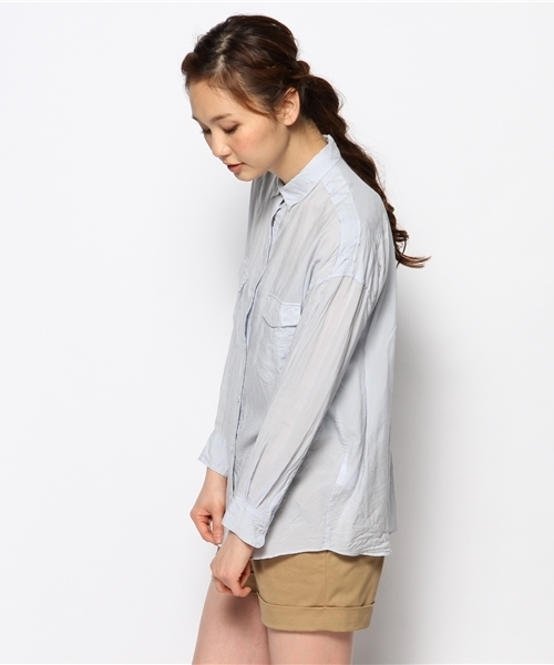 Liesse（リエス）の「テンセルローンシャツ【HERS4月号】【Steady4月号】【Marisol4月号】（シャツ/ブラウス・レディース・アッシュ/セージグリーン/スモークピンク・9）」の5枚目の写真