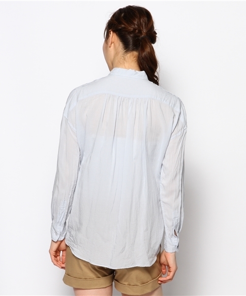 Liesse（リエス）の「テンセルローンシャツ【HERS4月号】【Steady4月号】【Marisol4月号】（シャツ/ブラウス・レディース・アッシュ/セージグリーン/スモークピンク・9）」の6枚目の写真