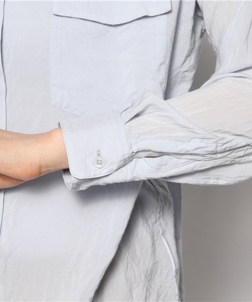 Liesse（リエス）の「テンセルローンシャツ【HERS4月号】【Steady4月号】【Marisol4月号】（シャツ/ブラウス・レディース・アッシュ/セージグリーン/スモークピンク・9）」の8枚目の写真