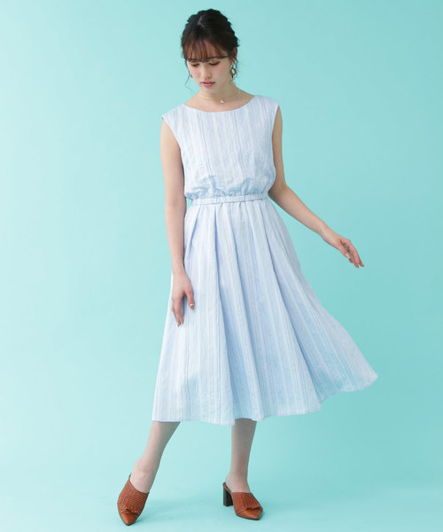 JILL by JILL STUART（ジルバイジルスチュアート）の「◆バックリボンボイルワンピ（ワンピース・レディース・ホワイト/パープル/ブルー・FREE）」の21枚目の写真