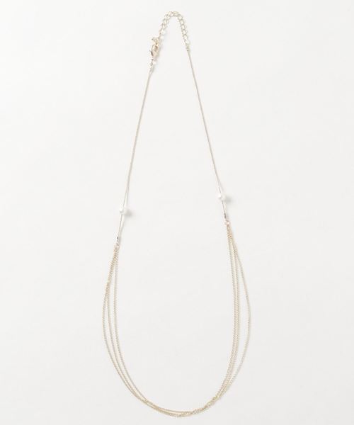 AMERICAN HOLIC(アメリカンホリック)の「ミニパール×タレンチェ-ンネックレス*(ネックレス・レディース・ゴールド・FREE)」の1枚目の写真