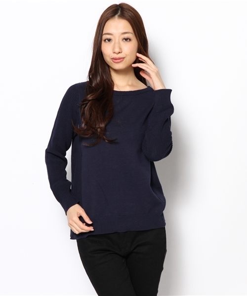 BEAMS LIGHTS Women's(ビームスライツ ウィメンズ)の「○BEAMS LIGHTS / 畦編コットンニット プルオーバー(ニット/セーター・レディース・オフホワイト/ミント/ネイビー・ONE SIZE)」の3枚目の写真