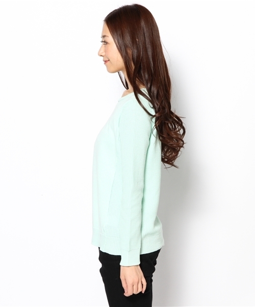 BEAMS LIGHTS Women's(ビームスライツ ウィメンズ)の「○BEAMS LIGHTS / 畦編コットンニット プルオーバー(ニット/セーター・レディース・オフホワイト/ミント/ネイビー・ONE SIZE)」の5枚目の写真