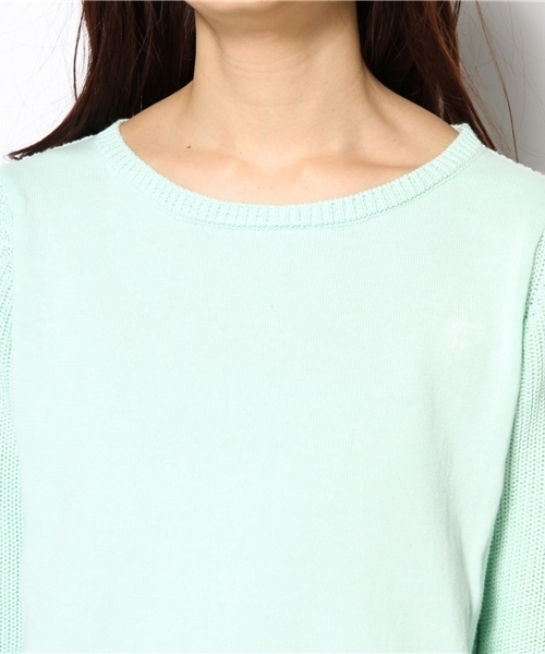 BEAMS LIGHTS Women's(ビームスライツ ウィメンズ)の「○BEAMS LIGHTS / 畦編コットンニット プルオーバー(ニット/セーター・レディース・オフホワイト/ミント/ネイビー・ONE SIZE)」の7枚目の写真