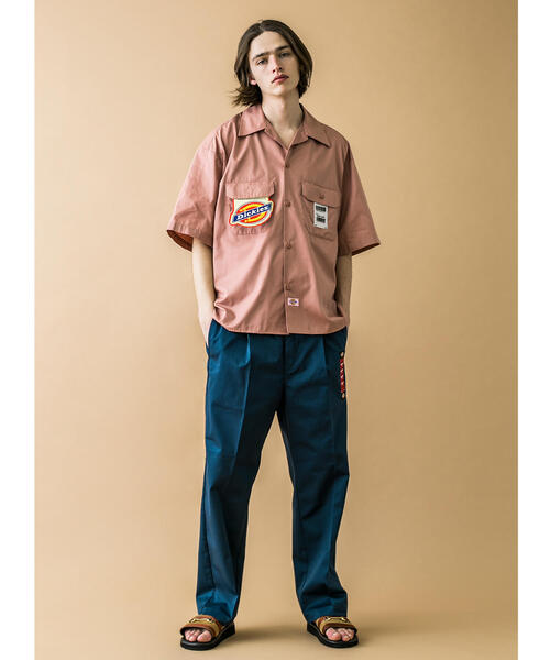 Dickies（ディッキーズ）の「＜Dickies × monkey time＞ CROPPED WORK SHIRT SS/クロップドシャツ（シャツ/ブラウス・メンズ・ブラウン/ブラック/ライトピンク・MEDIUM/LARGE/SMALL）」の7枚目の写真