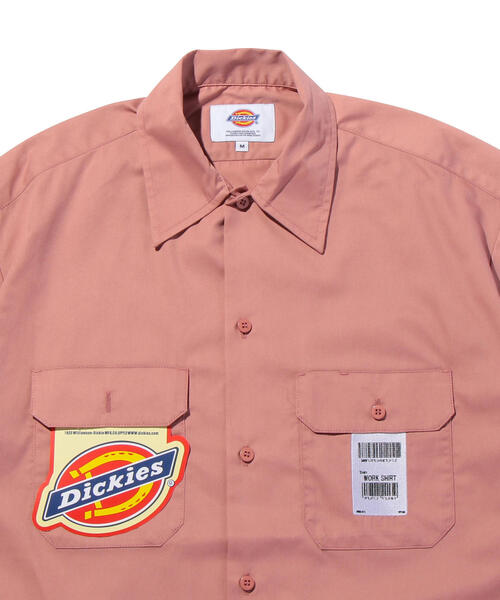 Dickies（ディッキーズ）の「＜Dickies × monkey time＞ CROPPED WORK SHIRT SS/クロップドシャツ（シャツ/ブラウス・メンズ・ブラウン/ブラック/ライトピンク・MEDIUM/LARGE/SMALL）」の5枚目の写真