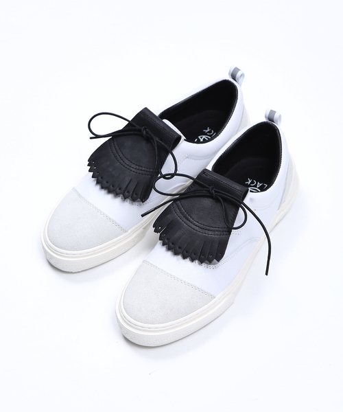 SLACK FOOTWEAR（スラックフットウェア）の「【SLACK×ABAHOUSE/別注】キルトレースアップスニーカー（スニーカー・メンズ・ホワイト/ブラック/ネイビー/レッド/ブラック系その他・27/26.5/27.5）」の2枚目の写真