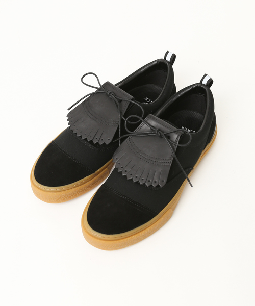 SLACK FOOTWEAR（スラックフットウェア）の「【SLACK×ABAHOUSE/別注】キルトレースアップスニーカー（スニーカー・メンズ・ホワイト/ブラック/ネイビー/レッド/ブラック系その他・27/26.5/27.5）」の3枚目の写真