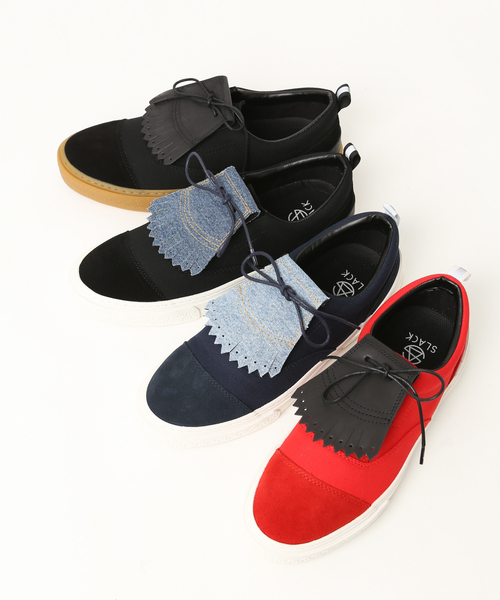 SLACK FOOTWEAR（スラックフットウェア）の「【SLACK×ABAHOUSE/別注】キルトレースアップスニーカー（スニーカー・メンズ・ホワイト/ブラック/ネイビー/レッド/ブラック系その他・27/26.5/27.5）」の15枚目の写真
