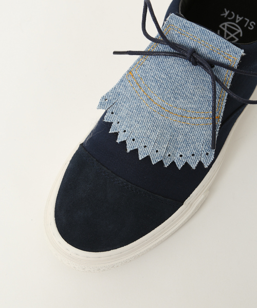 SLACK FOOTWEAR（スラックフットウェア）の「【SLACK×ABAHOUSE/別注】キルトレースアップスニーカー（スニーカー・メンズ・ホワイト/ブラック/ネイビー/レッド/ブラック系その他・27/26.5/27.5）」の8枚目の写真