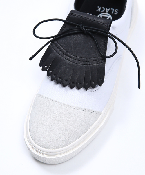 SLACK FOOTWEAR（スラックフットウェア）の「【SLACK×ABAHOUSE/別注】キルトレースアップスニーカー（スニーカー・メンズ・ホワイト/ブラック/ネイビー/レッド/ブラック系その他・27/26.5/27.5）」の13枚目の写真