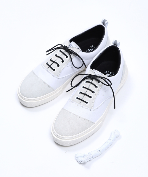 SLACK FOOTWEAR（スラックフットウェア）の「【SLACK×ABAHOUSE/別注】キルトレースアップスニーカー（スニーカー・メンズ・ホワイト/ブラック/ネイビー/レッド/ブラック系その他・27/26.5/27.5）」の14枚目の写真