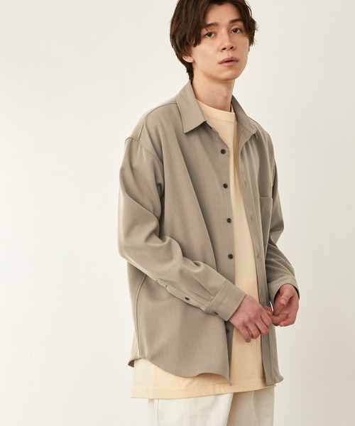 MONO-MART（モノマート）の「オーバーサイズTRストレッチレギュラーカラーシャツ L/S（シャツ/ブラウス・メンズ・ブラック/ブラウン/グレー/オフホワイト/ボルドー/モカ/グレー系その他/ブルー系その他/ストライプ/グレー系その他2/ブラウン系その他/ベージュ系その他/オリーブ/ネイビー/ブルー系その他2/インディゴブルー/ベージュ系その他2/ベージュ系その他3/グリーン系その他/グレー系その他3/グレー系その他4/ブラウン系その他2/グレイッシュベージュ/ダークブラウン/サックスブルー/グリーン系その他2/ライラック/ブラウン系その他3/ブルー/グリーン・M/L/XL/S）」の17枚目の写真