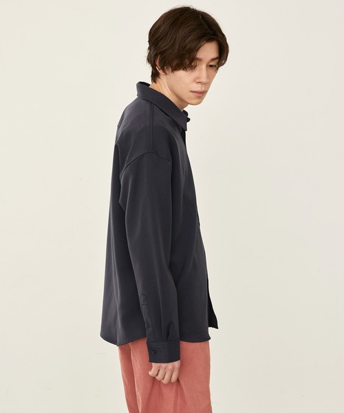 オーバーサイズTRストレッチレギュラーカラーシャツ L/S MONO